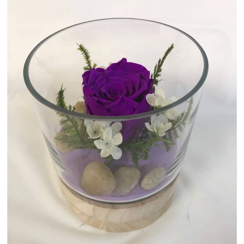 Rose éternelle en arrangement - Boutique cadeau Uni-fleur de Sainte-Justine